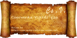 Cservenka Viktória névjegykártya