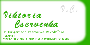 viktoria cservenka business card